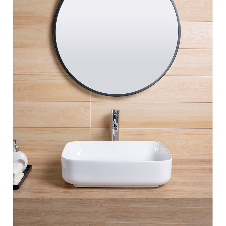 Top Mount Rectangular Bathroom Sink Rispa